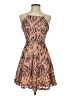 Windsor 100% Polyester Paisley Brown Cocktail Dress Size S - photo 1