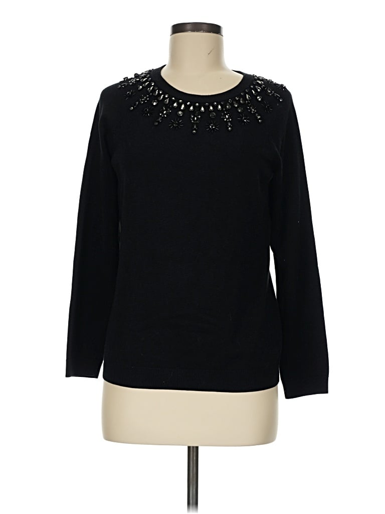Pre-owned Rsvp By Talbots Pullover Sweater In Black