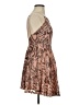 Windsor 100% Polyester Paisley Brown Cocktail Dress Size S - photo 4