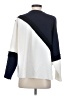 Topshop Color Block Multi Color White 3/4 Sleeve Blouse Size 4 - photo 2