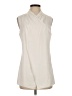 CAbi 100% Polyester Ivory Sleeveless Blouse Size 4 - photo 1