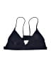 Cider Solid Blue Black Swimsuit Top Size XL - photo 1