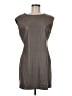 BCBGMAXAZRIA 100% Polyurethane Solid Gray Casual Dress Size M - photo 1