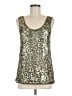 Alice + Olivia 100% Silk Silver Sleeveless Top Size M - photo 1