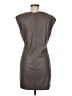 BCBGMAXAZRIA 100% Polyurethane Solid Gray Casual Dress Size M - photo 2