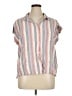 Orvis Stripes Pink Short Sleeve Blouse Size XL - photo 1