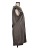 BCBGMAXAZRIA 100% Polyurethane Solid Gray Casual Dress Size M - photo 4