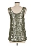 Alice + Olivia 100% Silk Silver Sleeveless Top Size M - photo 2