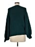 Line & Dot Solid Teal Pullover Sweater Size M - photo 2