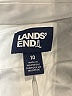Lands' End 100% Cotton Solid Ivory White Long Sleeve Button-Down Shirt Size 10 - photo 3