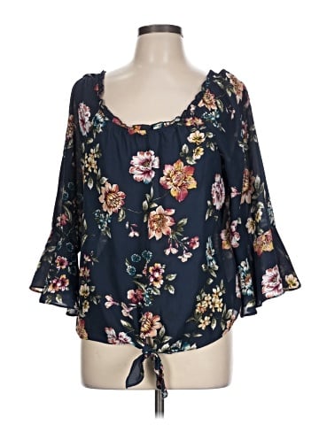 Byline by BYER CA 3/4 Sleeve Blouse (view 1)