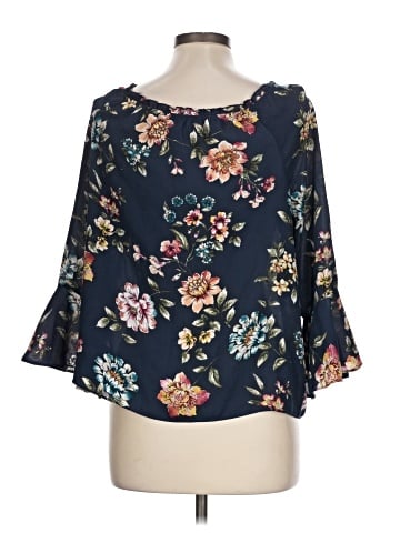 Byline by BYER CA 3/4 Sleeve Blouse (view 2)