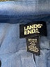 Lands' End 100% Cotton Solid Blue Long Sleeve Button-Down Shirt Size 12 - photo 3