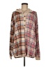Bibi Plaid Tan Cardigan Size 6 - photo 1