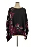 Roaman's 100% Polyester Black Burgundy Long Sleeve Blouse Size 22 (1X) - photo 1