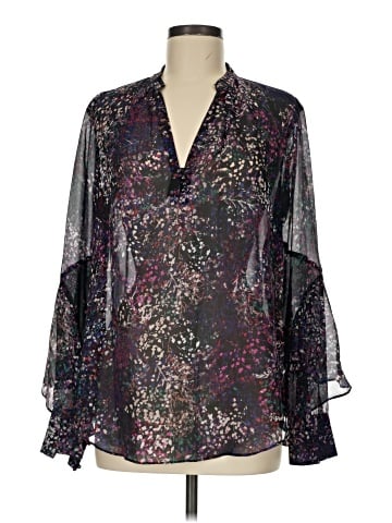 Etcetera Long Sleeve Silk Top (view 1)