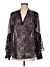 Etcetera 100% Silk Purple Long Sleeve Silk Top Size 8 - photo 1