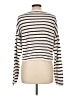 Aqua 100% Cotton Stripes Ivory Pullover Sweater Size L - photo 2