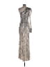 Mac Duggal Metallic Silver Cocktail Dress Size 4 - photo 2