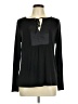 Apostrophe Black Long Sleeve Blouse Size Med 10/12 - photo 1