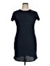 Express 100% Polyester Solid Blue Casual Dress Size XL - photo 1