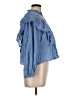 Zara 100% Baumwolle Blue Long Sleeve Blouse Size L - photo 4