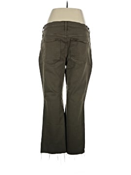 Madewell Kick Out Crop Jeans in Driftwood Brown: Raw-Hem Edition (view 2)