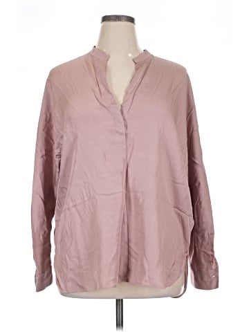 Vince. Long Sleeve Silk Top (view 1)