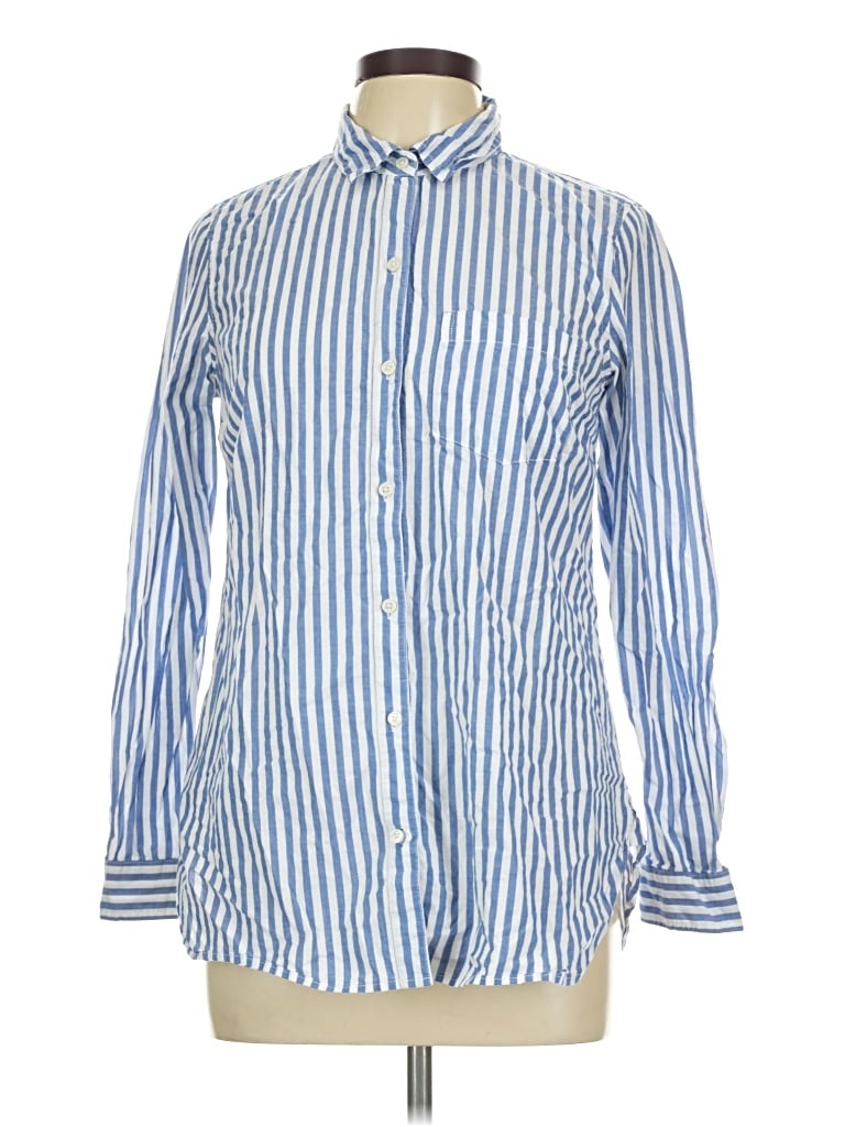 Pre-owned Old Navy Long Sleeve Button Down Shirt In Blue