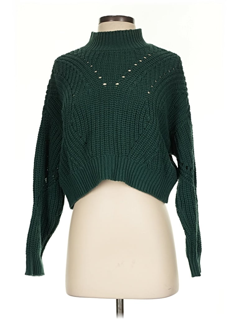 Pre-owned Kendall & Kylie Turtleneck Sweater In Green