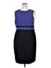 Kasper Color Block Blue Cocktail Dress Size 18 - photo 1