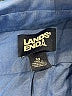 Lands' End 100% Cotton Solid Blue Long Sleeve Button-Down Shirt Size 10 - photo 3