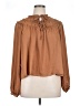 Assorted Brands 100% Polyester Brown Long Sleeve Blouse Size XL - photo 1