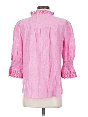 Wyse 3/4 Sleeve Button-Down Shirt (view 2)