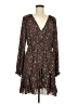 Current Air 100% Polyester Floral Brown Casual Dress Size M - photo 1