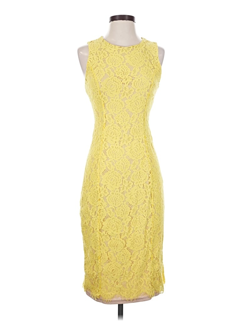 Pre-owned Lulus Cocktail Dress In Yellow