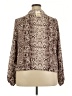 Intempo 100% Polyester Animal Print Brown Long Sleeve Blouse Size 2X - photo 2
