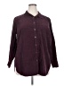 Talbots 100% Cotton Burgundy Long Sleeve Button-Down Shirt Size 2X - photo 1
