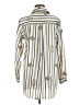 Zara Stripes Ivory 3/4 Sleeve Button-Down Shirt Size M - photo 2