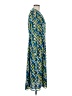 MICHAEL Michael Kors 100% Polyester Print Blue Casual Dress Size M - photo 4