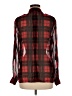 QMack 100% Polyester Plaid Red Long Sleeve Blouse Size M - photo 2