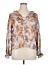 Unbranded 100% Polyester Silver Long Sleeve Blouse Size XL - photo 1