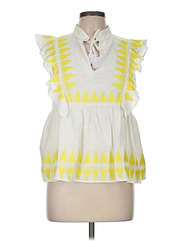 Pre-owned Marie Oliver Sleeveless Blouse In Yellow