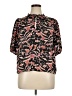 Evereve 100% Polyester Animal Print Pink Short Sleeve Blouse Size XL - photo 1