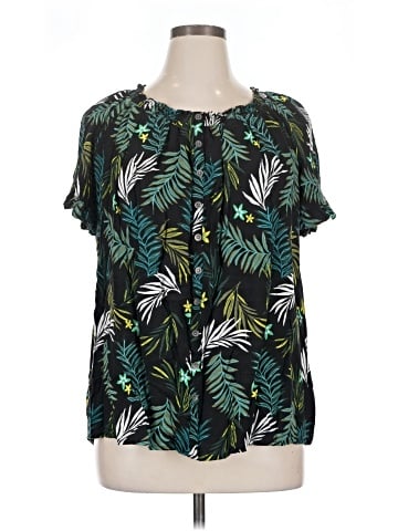 Terra & Sky Short Sleeve Blouse (view 1)