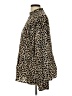 Shein Animal Print Gold Long Sleeve Blouse Size 12 - photo 5