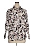 Lands' End Floral Ivory Long Sleeve Button-Down Shirt Size 16 - photo 1