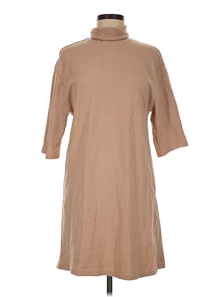Pre-owned Zara Casual Dress In Tan