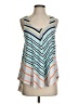 Deletta 100% Cotton Blue Sleeveless Blouse Size S - photo 1