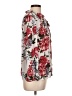 Ann Taylor LOFT Outlet 100% Polyester Floral Ivory 3/4 Sleeve Blouse Size L (petite) - photo 4